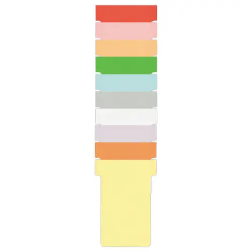 100 Fiches T pour planning - Taille 2 - Jaune - Nobo