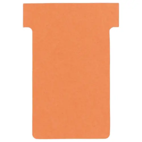 100 Fiches T pour planning - Taille 2 - Orange - Nobo