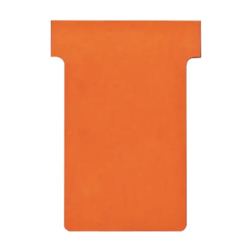 100 Fiches T pour planning - Taille 2 - Orange - Nobo