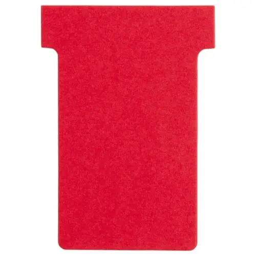 100 Fiches T pour planning - Taille 2 - Rouge - Nobo