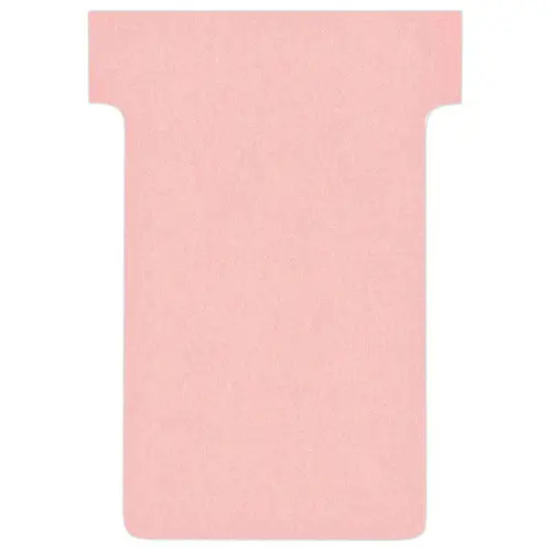 100 Fiches T pour planning - Taille 2 - Rose - Nobo