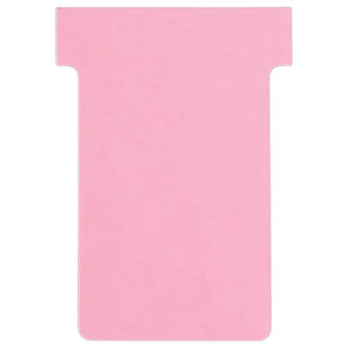 100 Fiches T pour planning - Taille 2 - Rose - Nobo