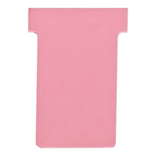 100 Fiches T pour planning - Taille 2 - Rose - Nobo