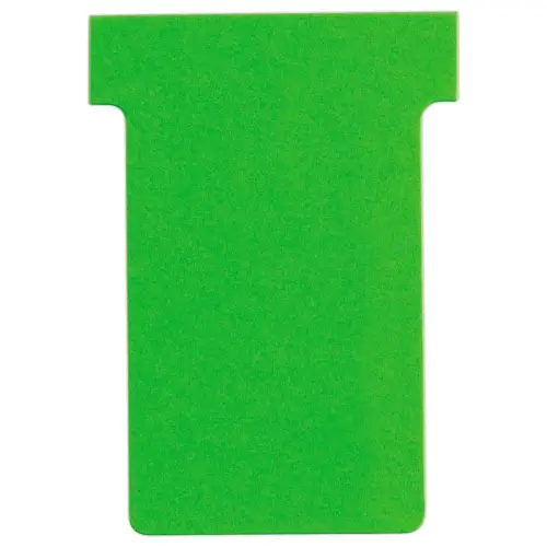 100 Fiches T pour planning - Taille 2 - Vert - Nobo 