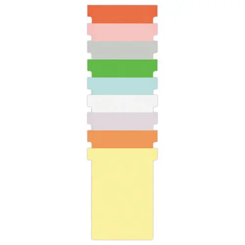 100 Fiches T pour planning - Taille 3 - Jaune - Nobo 