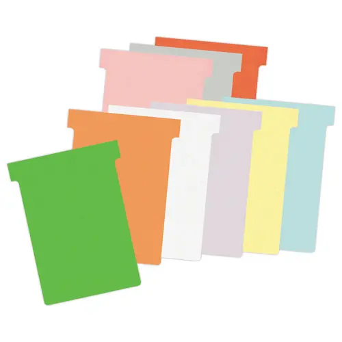 100 Fiches T pour planning - Taille 3 - Rouge - Nobo 