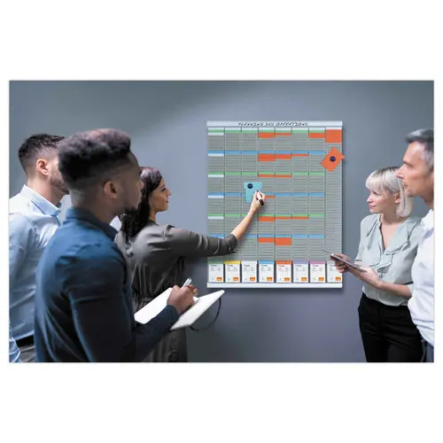 100 Fiches T pour planning - Taille 3 - Rouge - Nobo 