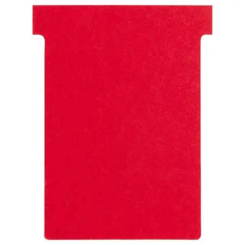 100 Fiches T pour planning - Taille 3 - Rouge - Nobo 