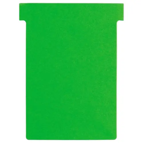 100 Fiches T pour planning - Taille 3 - Vert - Nobo