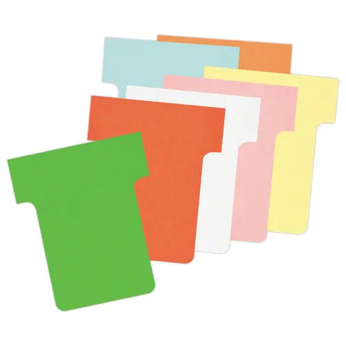 100 Fiches T pour planning - Taille 1,5 - Blanc - Nobo 