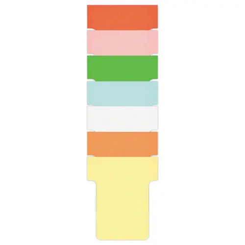 100 Fiches T pour planning - Taille 1,5 - Rose - Nobo 