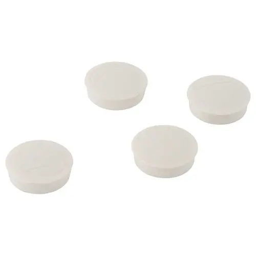 4 Aimants ronds - &Oslash; 32 mm - Blanc 