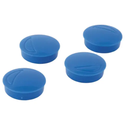 4 Aimants ronds - Ø 32 mm - Bleu
