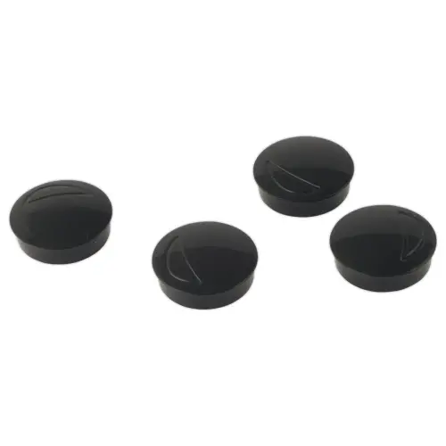 4 Aimants ronds - Ø 32 mm - Noir