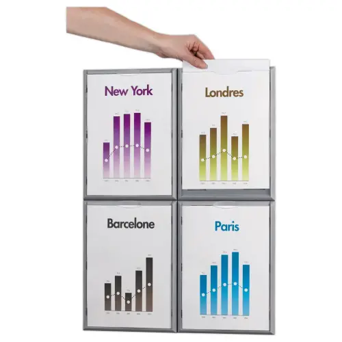 4 Porte-affiches Cadr'info - A4 - PAPERFLOW 