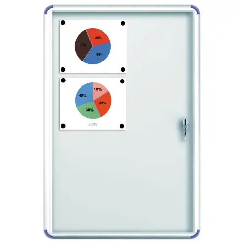 Vitrine d&rsquo;int&eacute;rieur extra-plate &ndash; Porte battante &ndash; 6 x A4 &ndash; Bi-Office 