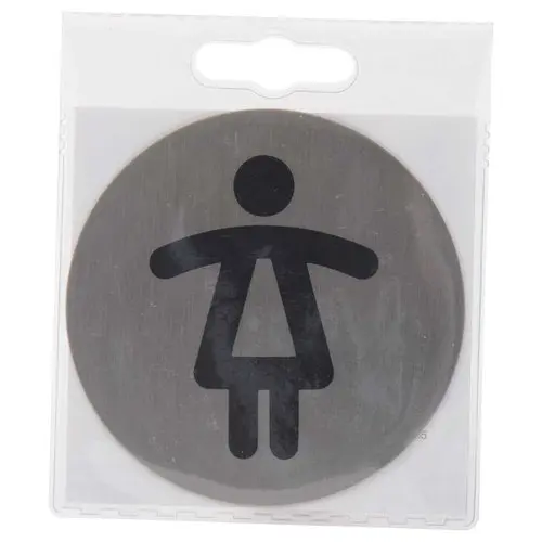 Plaque de porte ronde avec pictogramme - DURABLE - Toilettes femmes
