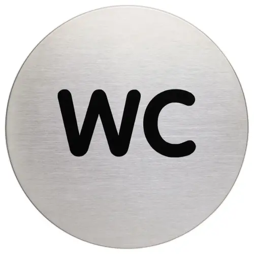 Plaque de porte ronde - Pictogramme WC - DURABLE
