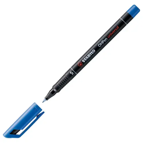 Marqueur OHPen permanent super fin 0,4 - Pointe super fine - Bleu - STABILO