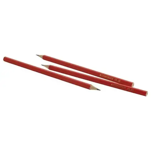 12 crayons à papier à tête coupée - économiques - 2B