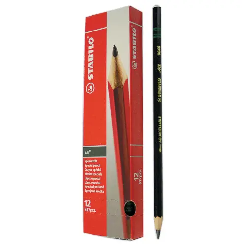 12 Crayons effaçables à sec All - Noir - STABILO