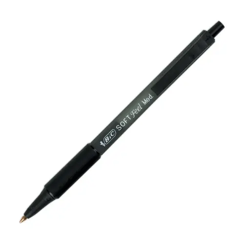 Stylo-bille r&eacute;tractable Soft Feel - Noir - BIC 