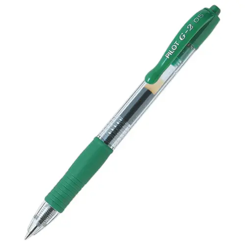 Stylo encre gel rétractable et rechargeable G-2 - vert - PILOT