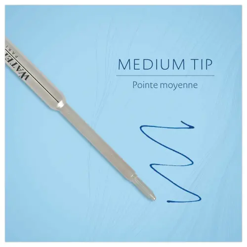 8 Cartouches longues internationales pour stylo plume - Bleu - WATERMAN