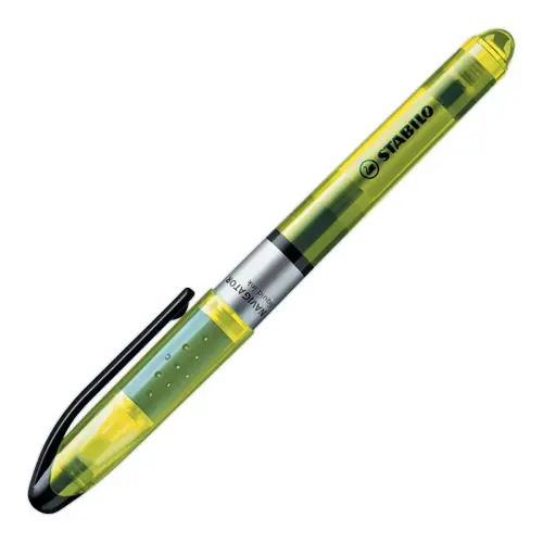 Surligneur NAVIGATOR - Encre liquide - Pointe biseautée - Jaune - STABILO