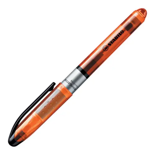 Surligneur NAVIGATOR - Encre liquide - Pointe biseaut&eacute;e - Orange - STABILO 