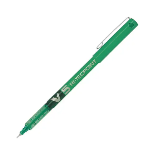 Stylo roller pointe aiguille V5 Hi-tecpoint - Écriture fine - Vert - PILOT