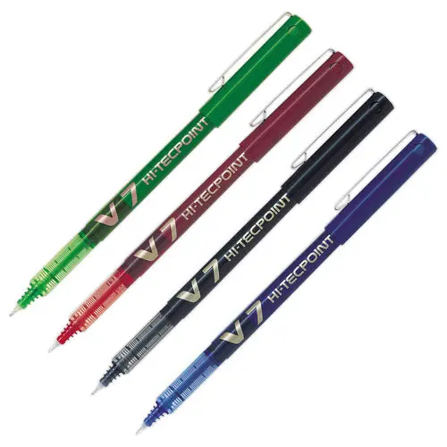 Stylo roller pointe aiguille Hi-Tecpoint V7 - Vert - PILOT