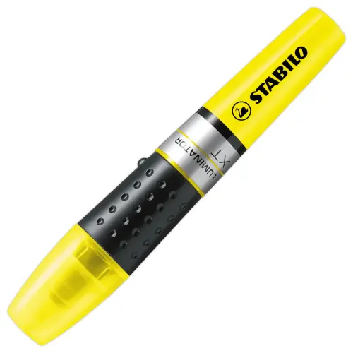 Surligneur LUMINATOR - Encre liquide - Pointe biseaut&eacute;e - Jaune - STABILO 