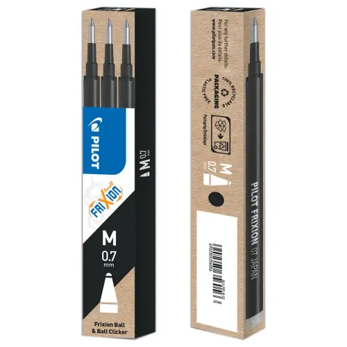 3 Recharges stylo Frixion Ball / Frixion Clicker - Noir - PILOT