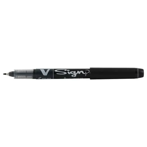 Feutre V Sign Pen &ndash; Encre liquide &ndash; Pointe moyenne &ndash; Noir - PILOT 