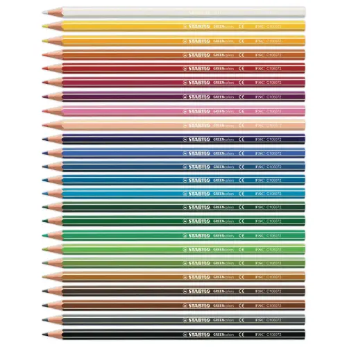 12 Crayons de couleur GREENcolors - Bois FSC® - Couleurs assorties - STABILO