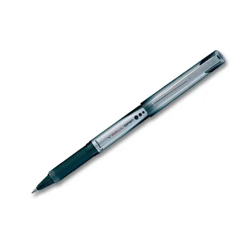 Stylo roller V Ball Grip 07 - Pointe m&eacute;tal - Ecriture moyenne - Noir - PILOT 