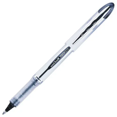 Stylo roller rechargeable Elite - Ecriture moyenne - Noir - UNI BALL
