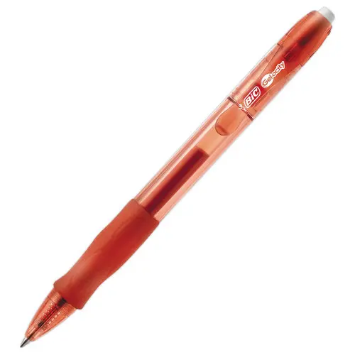 Stylo retractable Gel-ocity - Écriture moyenne - Rouge - BIC