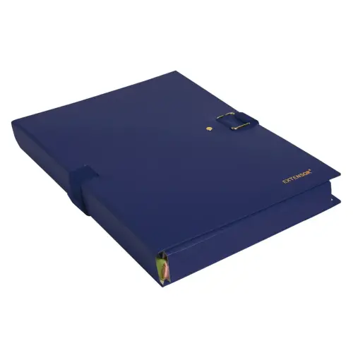 Chemise &agrave; sangle Extensor - Dos 16 cm - Bleu fonc&eacute; - EXACOMPTA 