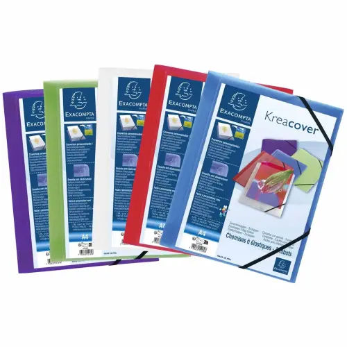 5 Chemises personnalisables - 3 rabats- Chromaline Kreacover - EXACOMPTA