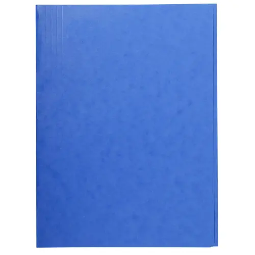 Chemise carte 3 rabats sans &eacute;lastique - bleu - EXACOMPTA 