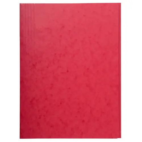 Chemise carte 3 rabats sans élastique - rouge - EXACOMPTA