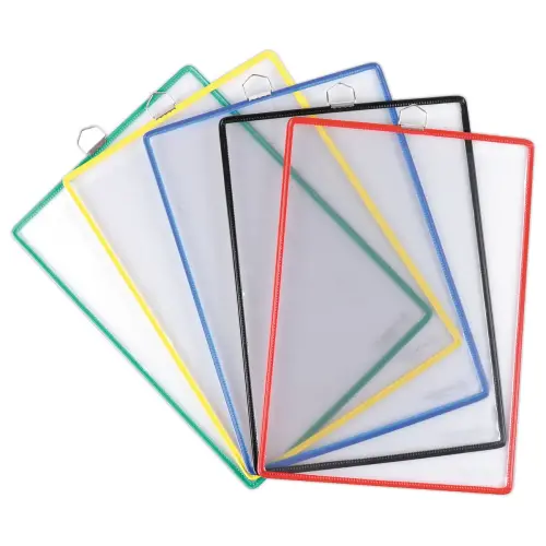 5 Pochettes d'affichage à anse A4 TARIFOLD - Assortis