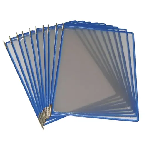 10 Poches &agrave; pivots TARIFOLD A4 - bleu 