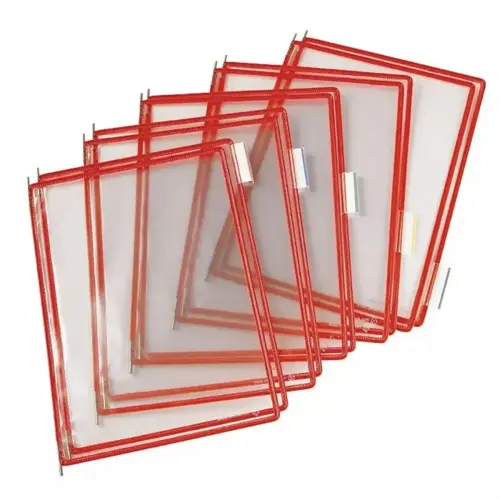 10 Poches à pivots TARIFOLD A4 - rouge