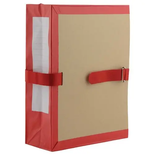 Pochette archive &agrave; soufflet - Dos 10 cm - Rouge - SOCARPA 