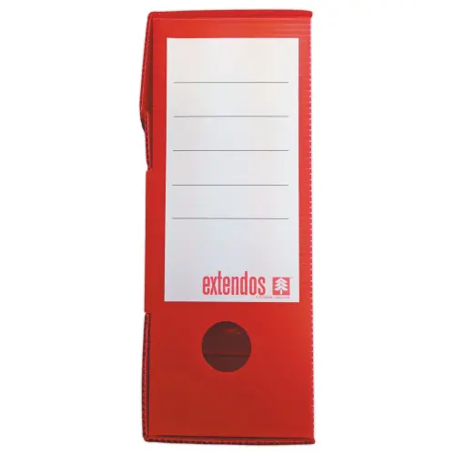 10 Bo&icirc;tes &agrave; archives en polypropyl&egrave;ne - Rouge - Dos 10 cm - EXTENDOS 