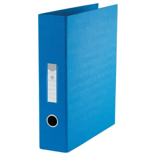 Classeur en PVC bleu anneaux en D - Dos 8cm - Anneaux &Oslash;50mm - FIDUCIAL 