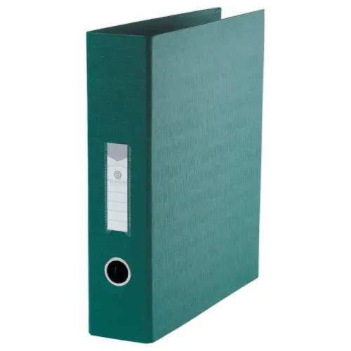 Classeur en PVC vert anneaux en D - Dos 8cm - Anneaux Ø50mm - FIDUCIAL